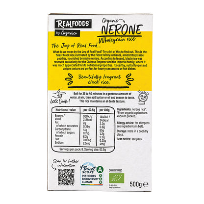 Organico Organic Nerone (Black) Wholegrain Rice 500g