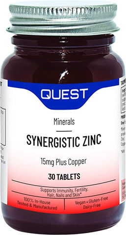 Quest Synergistic Zinc 15mg 30 Tablets