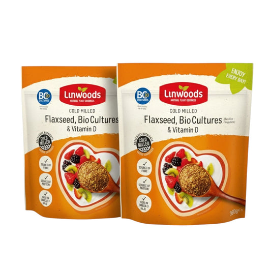 Linwoods Milled Flaxseed Probiotic & Vit D 360g (Pack of 2)