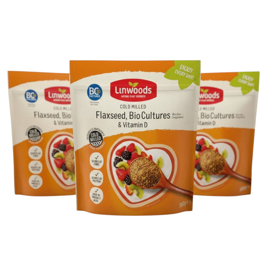 Linwoods Milled Flaxseed Probiotic & Vit D 360g (Pack of 3)