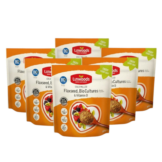 Linwoods Milled Flaxseed Probiotic & Vit D 360g (Pack of 6)