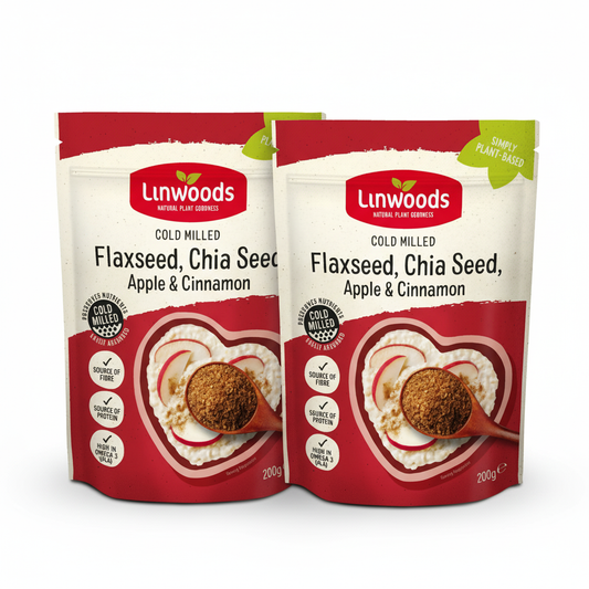 Linwoods Milled Flaxseed,Chia,Apple & Cinnamon 200g (Pack of 2)