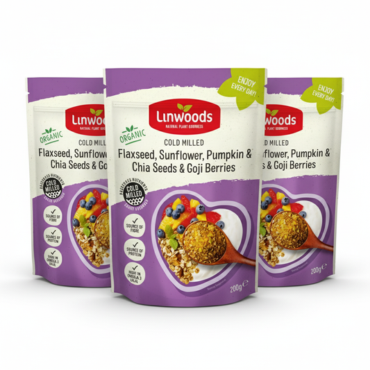Linwoods Organic Milled Flaxseed Sunflower,Pumpkin,Sesame & Goji 200g (Pack of 3)