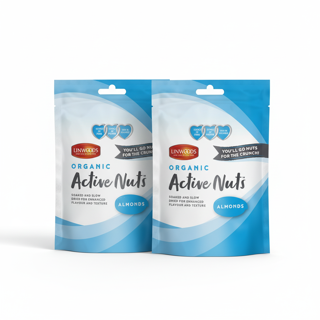 Linwoods Active Organic Almonds 70g (Pack of 2)
