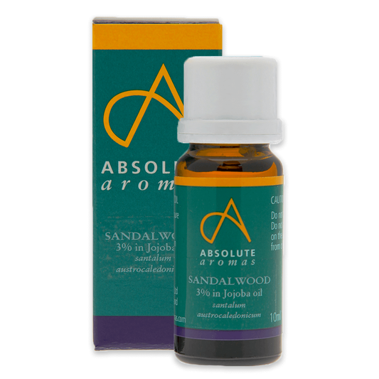 Absolute Aromas Sandalwood 3% in Jojoba Oil 10ml (Pack of 12)