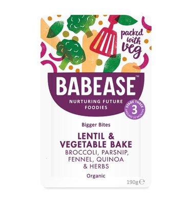 Babease Organic Lentil & Vegetable Bake 190g (Pack of 6)