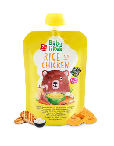 Baby Likes Rice & Chicken - Halal Baby Food 7 Months+ 130g (Pack of 6)