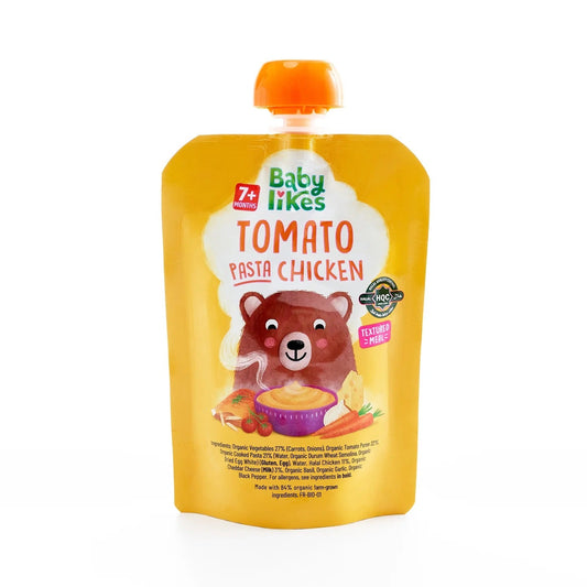 Baby Likes Tomato Pasta Chicken - Halal Baby Food 7 Months Plus 130g (Pack of 6)