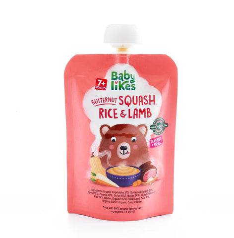 Baby Likes Butternut Squash Rice Lamb - Halal Baby Food 7 Months+ 130g (Pack of 6)