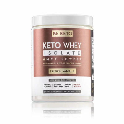 Beketo Keto Whey Isolate + Mct Oil French Vanilla 300G (Pack of 20)