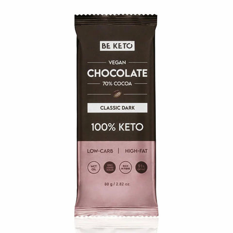 Beketo Vegan Keto Chocolate + Mct Classic Dark 80G