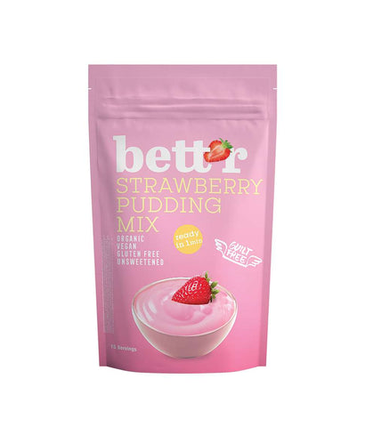 Bettr Organic Gluten-Free Strawberry Pudding Mix Bio 150g (Pack of 6)