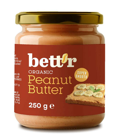 Bettr Organic and Vegan Bio Peanut Butter 250g (Pack of 8)