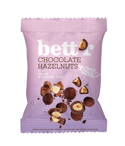 Bettr Chocolate Hazelnuts Organic 40g (Pack of 10)