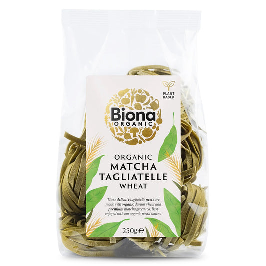 Biona Organic Promo Pasta Matcha Wheat Tagliatelle Nests 250g