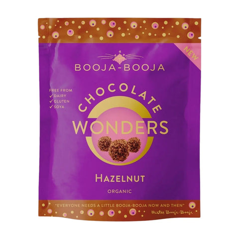 Booja Booja Organic Hazelnut Chocolate Wonders 65g (Pack of 8)