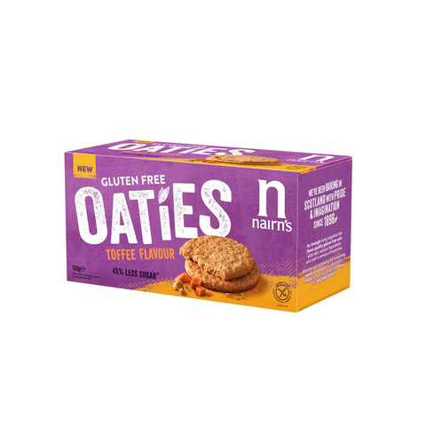 Nairn's Toffee Flavour Oaties 160g (Pack of 8)