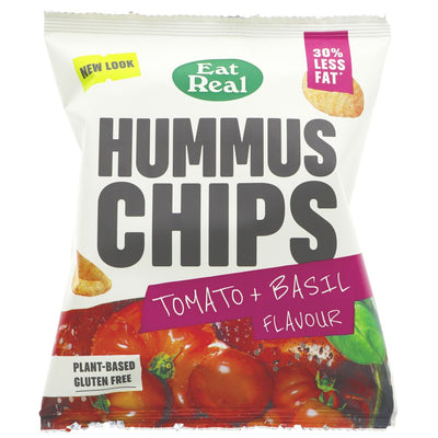 Eat Real Hummus Chip Tomato Basil 45g (Pack of 12)