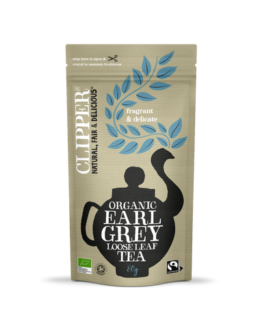 Clipper Fairtrade Organic Loose Leaf Earl Grey Tea 80g (Pack of 6)