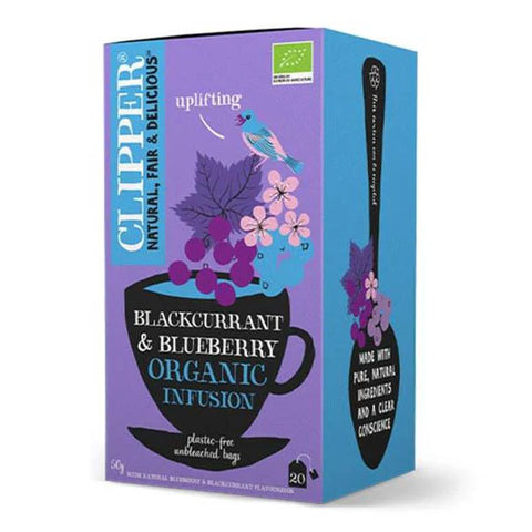 Clipper Organic Blackcurrant and Blueberry Infusions 20 Bags 50g