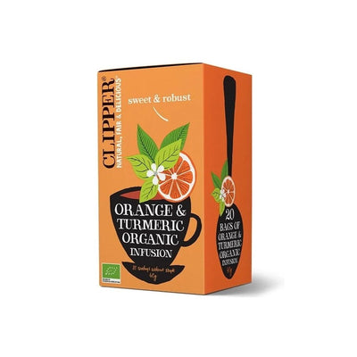 Clipper Organic Orange and Turmeric Infusion 20 Bags 40g (Pack of 4)