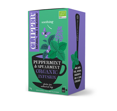 Clipper Organic Peppermint and Spearmint Infusion 20 Bags 34g (Pack of 4)