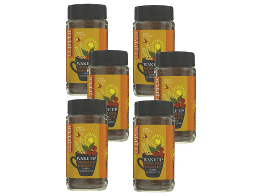 Clipper Organic Wake Up Coffee Alternative 125g | Natural Guarana & Barley Blend |New Whole Earth Branding | (Pack of 6)