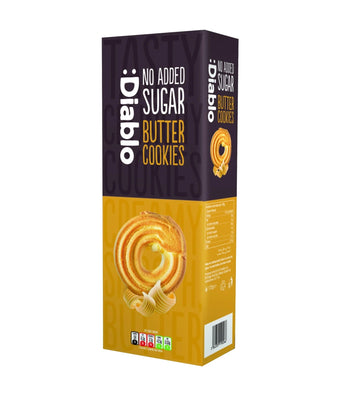 Diablo Sugar Free Butter Cookies 135g (Pack of 12)