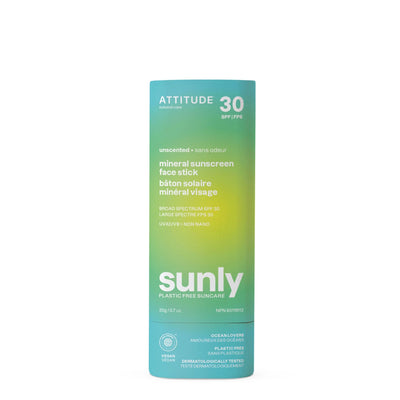 Attitude Sunly Sunscreen Face Stick Unscented 20g (Pack of 8)