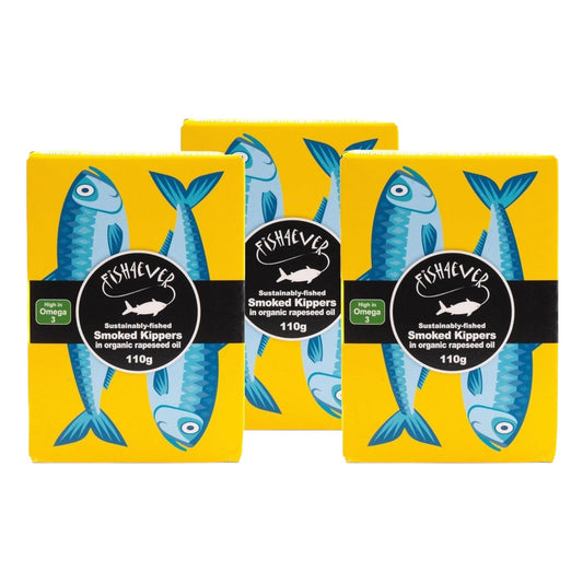 Fish4Ever Smoked Herring Kippers in Organic Rapeseed Oil 110g (Pack of 3)