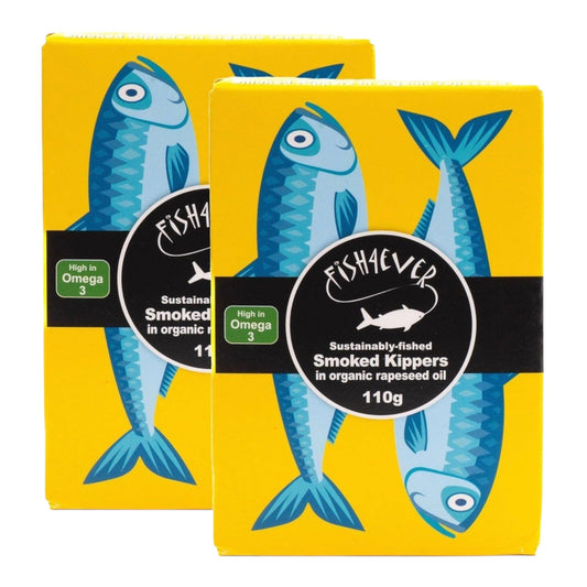 Fish4Ever Smoked Herring Kippers in Organic Rapeseed Oil 110g (Pack of 2)