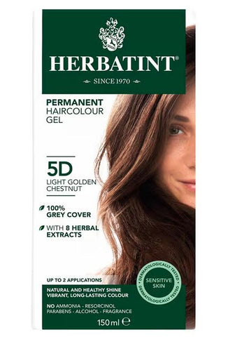 Herbatint Light Golden Chestnut Ammonia Free hair Colour 5D 150ml. (Pack of 12)