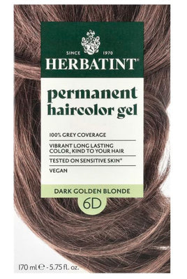 Herbatint Dark Golden Blonde Ammonia Free hair Colour 6D 170ml.