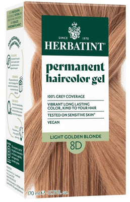 Herbatint Light Golden Blonde Ammonia Free hair Colour 8D 170ml. (Pack of 12)