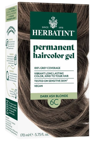 Herbatint Dark Ash Blonde Hair Colour 6C 170ml. (Pack of 12)