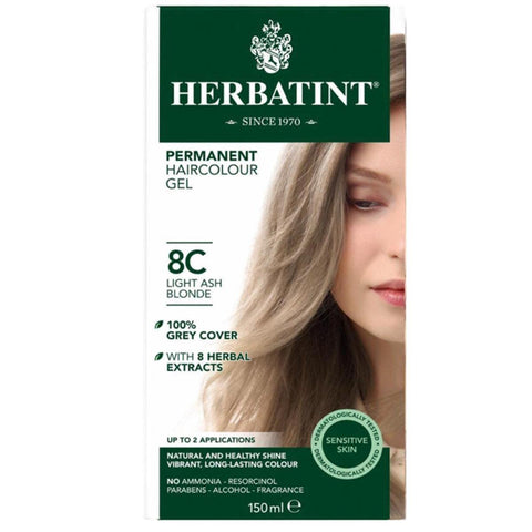 Herbatint Light Ash Blonde Hair Colour 8C 150ml. (Pack of 12)