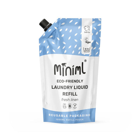 Miniml Laundry Liquid - Fresh Linen 1L (Pack of 6)