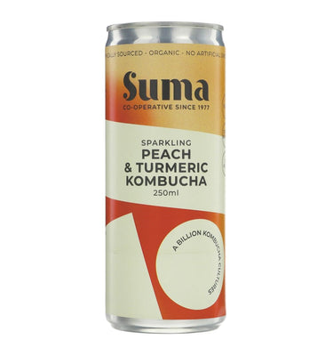 Suma Peach & Turmeric Kombucha Organic 250ml (Pack of 24)