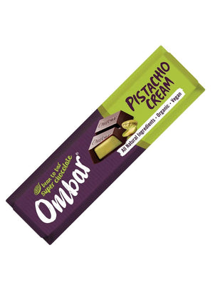 Ombar Chocolate Pistachio Cream Chocolate Bar Organic 42g (Pack of 15)