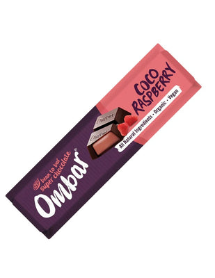 Ombar Chocolate Coco Raspberry Chocolate Bar Organic 42g (Pack of 15)