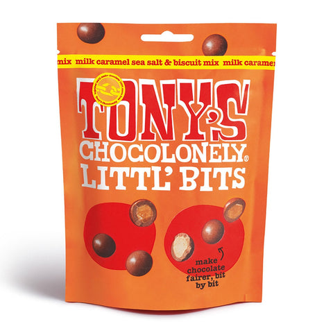 Tony's Chocolonely Littl'Bits Caramel Sea Salt 100g (Pack of 8)