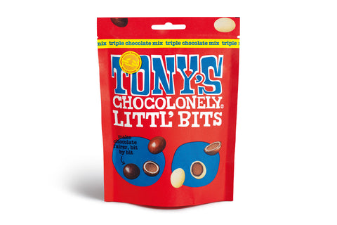 Tony's Chocolonely Littl'Bits Triple Chocolate Mix 100g (Pack of 8)