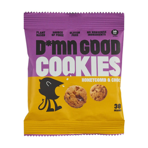 Damn Good Cookies Honeycomb & Chocolate 38g (Pack of 12)