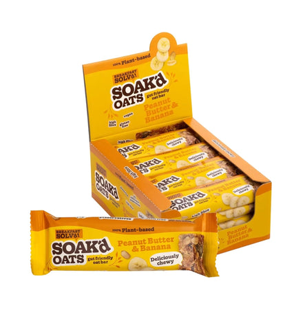 SOAK'd OATS Peanut Butter & Banana Oat Bar 42g (Pack of 16)