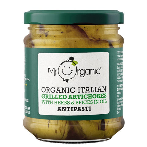 Mr Organic Artichoke Antipasti - Sliced 190g (Pack of 5)