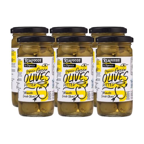 Organico Greek Green Olives 230g (Pack of 6)