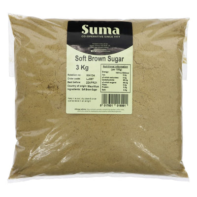 Suma Bagged Down Soft Brown Sugar 3kg