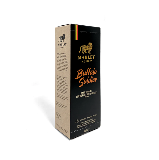 Marley Coffee Nespresso Compatible Buffalo Soldier Dark Roast Coffee Organic 10 Capsules