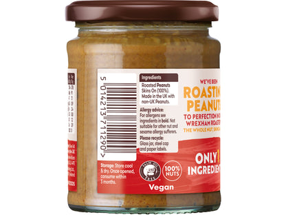 Meridian Crunchy Peanut Butter  280g â Peanuts Roasted with Skins, No Palm Oil, No Added Sugar or Salt, Vegan, Gluten Free, Dairy Free, Plant Protein Spread, (Pack of 6)