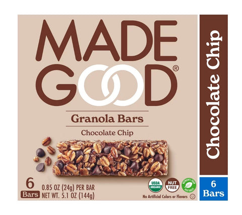 MadeGood Organic Granola Bar Chocolate Chip Multipack 6 x 24g